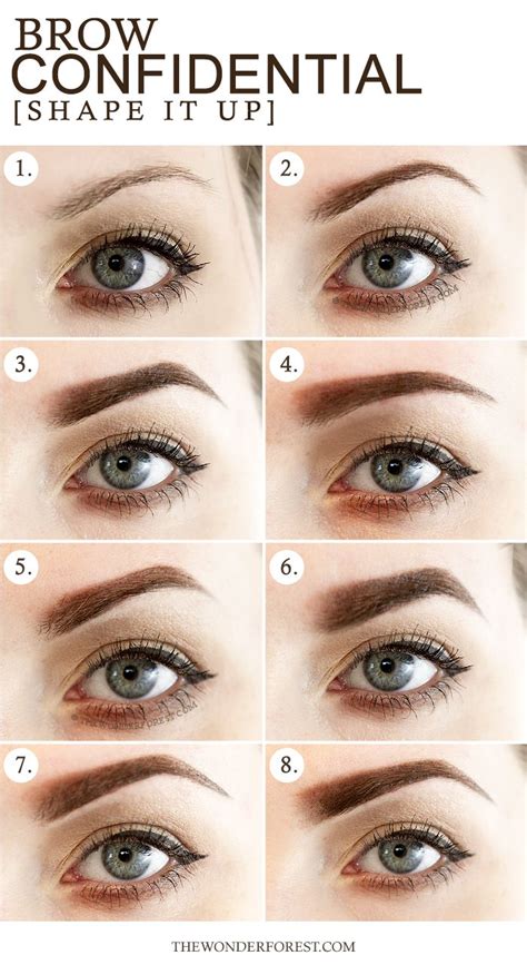 Brow Confidential: 8 Different Eyebrow Shapes | Different eyebrow shapes, Eyebrow makeup ...