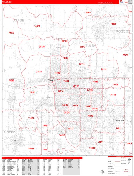 Tulsa Zip Code Map With Streets - Cherie Benedikta