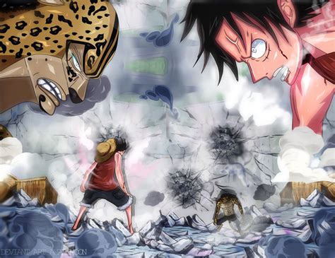 One Piece Luffy vs Rob Lucci Manga Enies Lobby Col by Amanomoon on DeviantArt