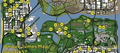 Unique jumps map in GTA San Andreas