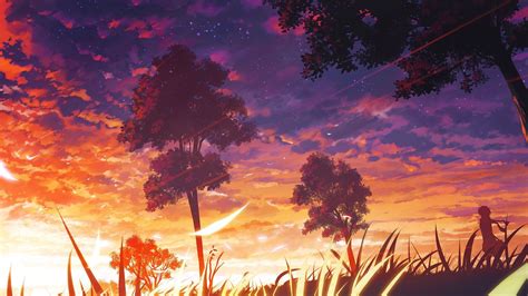 Sunset anime wallpaper [1920x1080] • /r/wallpapers | Anime scenery wallpaper, Anime scenery ...