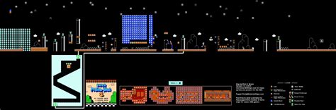 Super Mario Brothers 3 - World 8-1 Nintendo NES Map