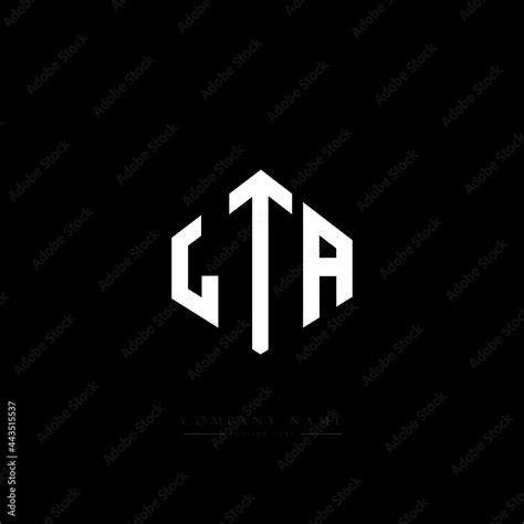 LTA letter logo design with polygon shape. LTA polygon logo monogram ...