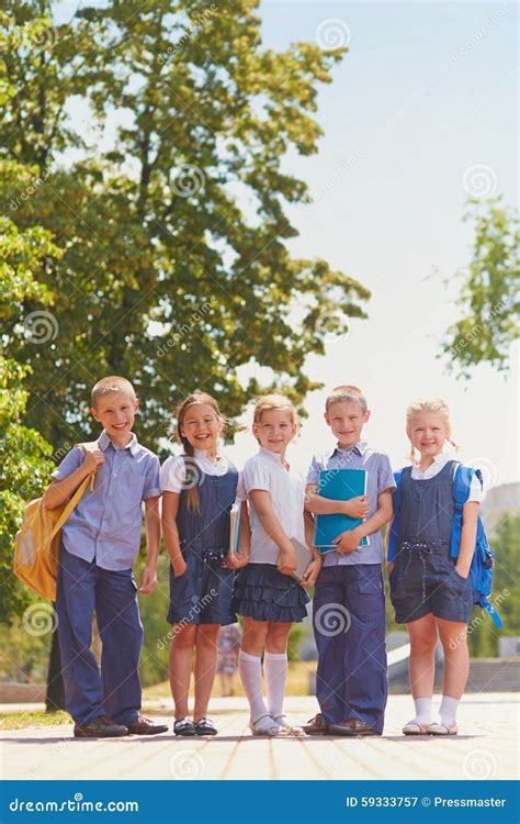 Happy schoolchildren stock image. Image of cheerful, person - 59333757