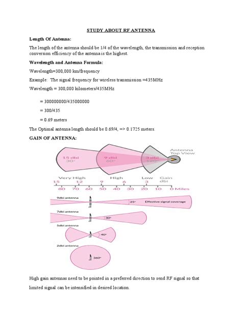 RF Antenna Study | PDF | Antenna (Radio) | Electrical Engineering