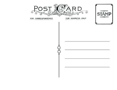 Blank 4X6 Postcard Template - Cards Design Templates