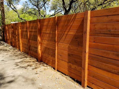 Custom Wood Fence Austin TX | Horizontal Cedar & Picket Fences | Sierra Fence, Inc.