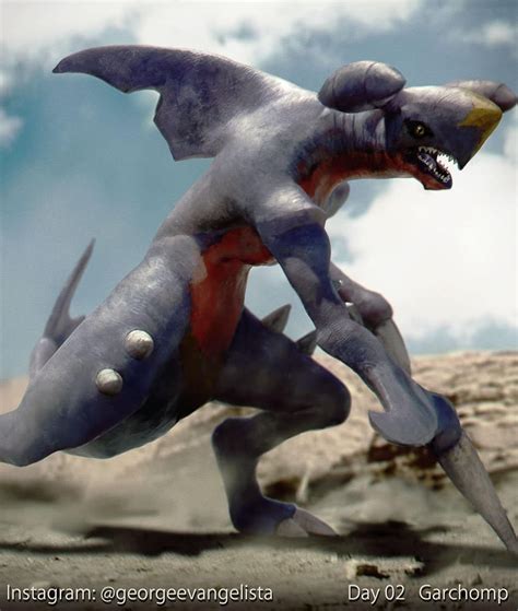 Realistic Pokemon Garchomp By Renecampbellart On Deviantart Pokemon Realistic Pokemon Sketch ...