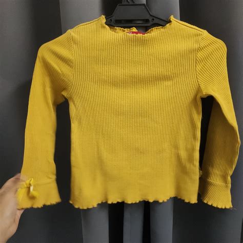 6-7 YEARS PADINI KIDS MUSTARD KNITTED BLOUSE KIDS GIRL TOP, Babies ...