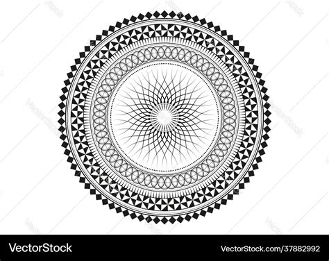 Mandala sacred geometry tattoo symbol elements Vector Image