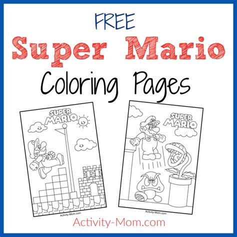 Super Mario Bros Coloring Pages (free printable) - The Activity Mom