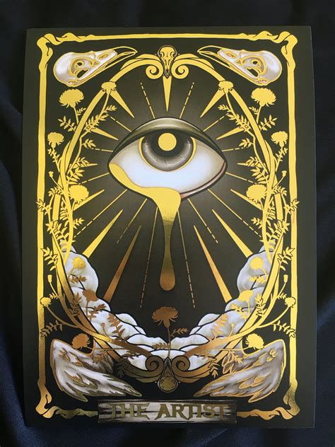 The Artist Tarot Card Gold Foil Print | Etsy