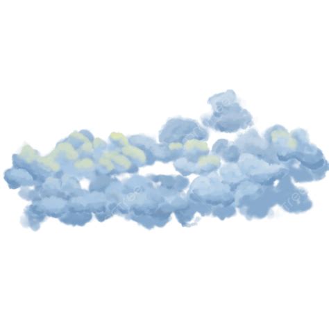 Hand Painted Cloud White Transparent, Cartoon Hand Painted Clouds At ...