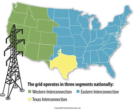 Power Grid Map of US - United States Maps