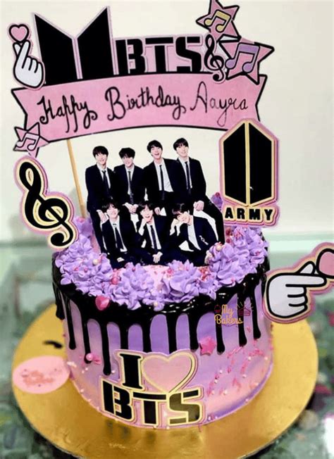 Shop for Fresh BTS Theme Dripping Birthday Cake online - Pune