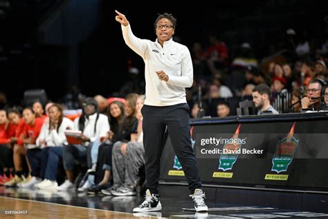 Head Coach Tanisha Wright of the Atlanta Dream looks on during the... News Photo - Getty Images