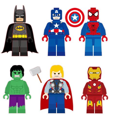 superhero decals - Google Search | Lego super heroes, Lego birthday, Superhero party printables