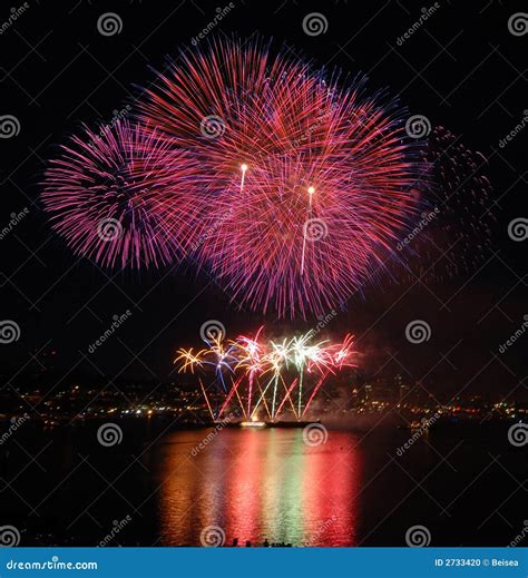 Rainbow Fireworks stock photo. Image of light, independence - 2733420