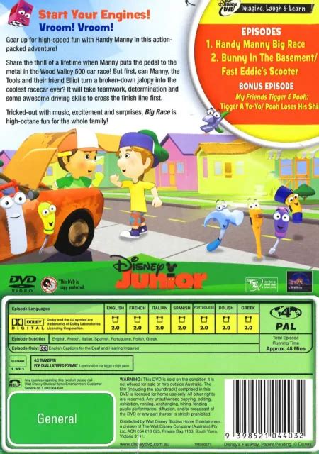 770A NEW SEALED HANDY MANNY BIG RACE DVD Region 4 $15.80 - PicClick AU