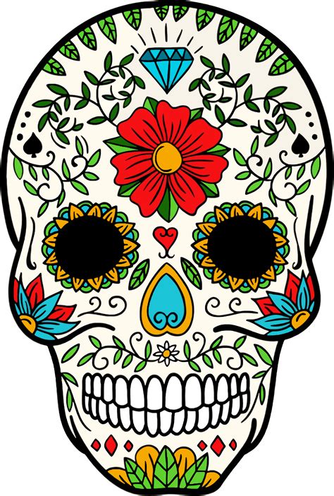 Clipart - Day Of The Dead Sugar Skull 2