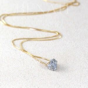 Raw Rough Diamond Necklace, Diamond Pendant, Delicate Simple Elegant Dainty, Rough Uncut Diamond ...