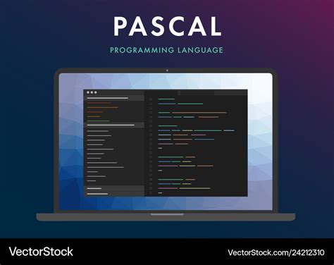 Pascal programming language Royalty Free Vector Image