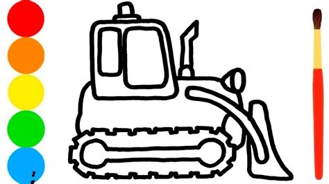 Bulldozer Drawing Easy - Bulldozer Drawing | Bodycrwasute