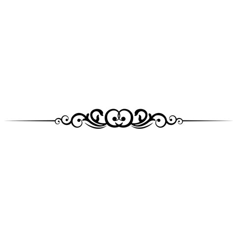 Black Divider Line Ornate Ornament, Divider, Black Divider, Dividing Line PNG Transparent ...