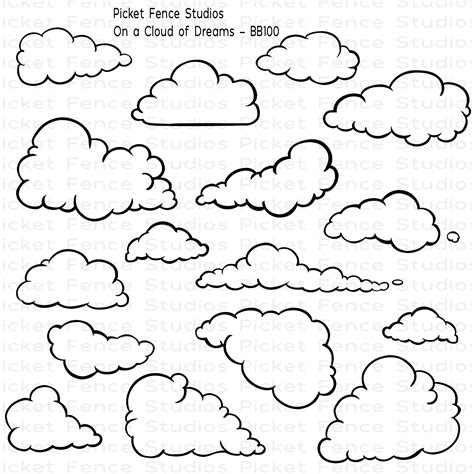 Cloud Drawing White Outline : Stock illustration vector set of outline clouds | createmepink ...