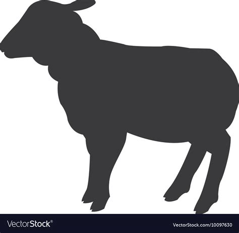 Sheep silhouette icon Royalty Free Vector Image