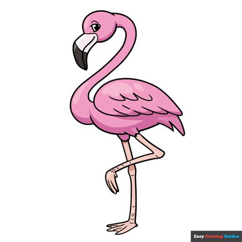 How to Draw a Cartoon Flamingo - Really Easy Drawing Tutorial