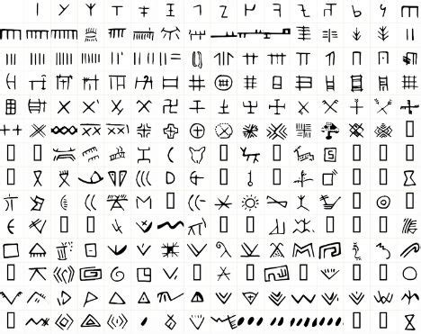 Cave Writing Symbols