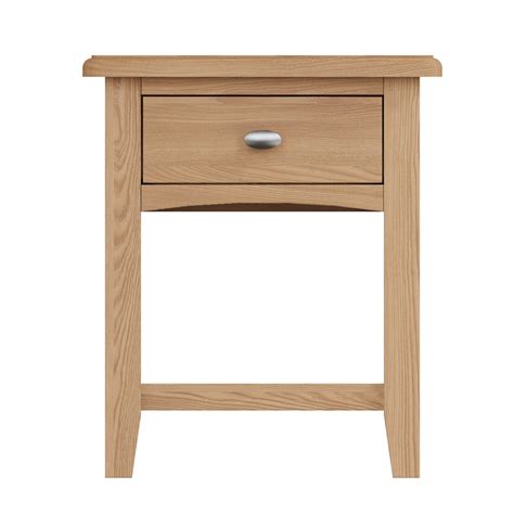 Oak Side Table with 1 Drawer - Furniture123