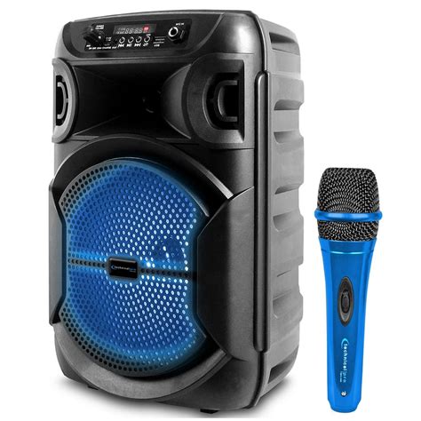 Technical Pro 1000 Watts 8 inch Portable Bluetooth Speaker With Professional Portable Microphone ...