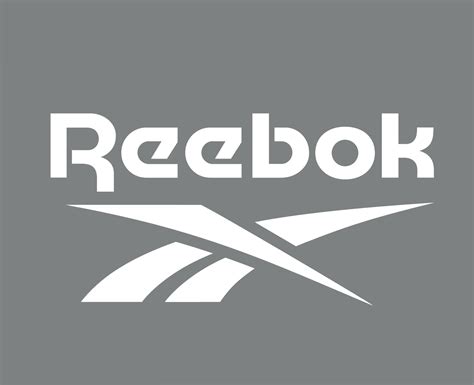 Reebok Brand Logo White Symbol Clothes Design Icon Abstract Vector Illustration With Gray ...