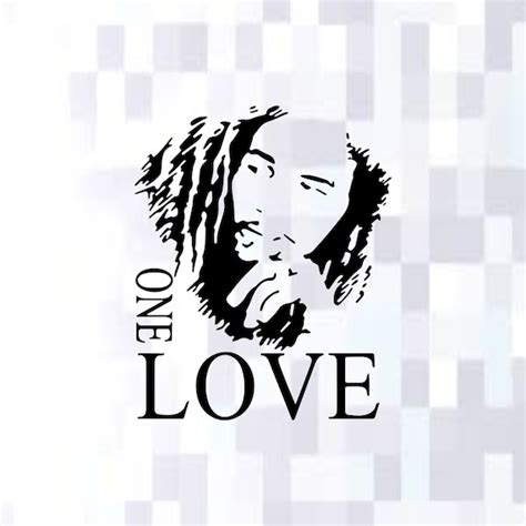 BOB MARLEY Silhouette Svgone Love - Etsy