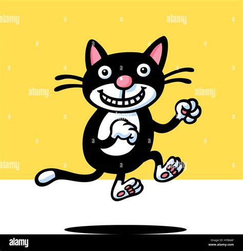 Funny Black Cat. Vector Illustration Stock Vector Image & Art - Alamy