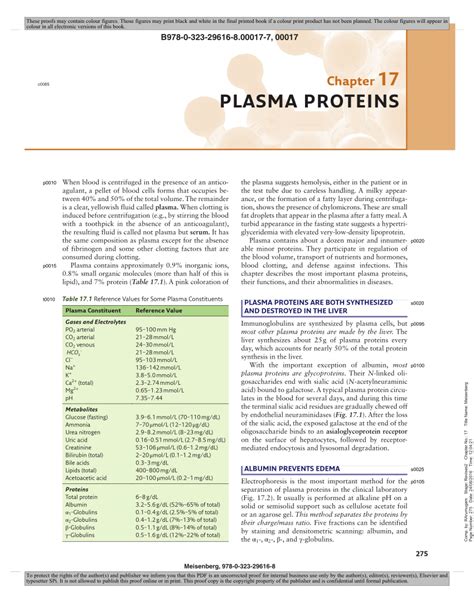 (PDF) Plasma Proteins