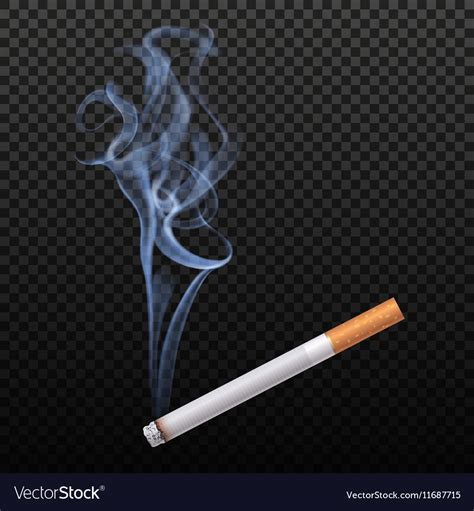 Burning Cigarette Background Royalty Free Vector Image