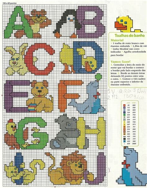 Animal Alphabet 1 Cross Stitch Pattern | Cross stitch alphabet patterns, Cross stitch, Cross ...