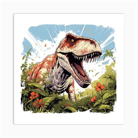 Jurassic Park T-Rex Art Print by Ola78 - Fy