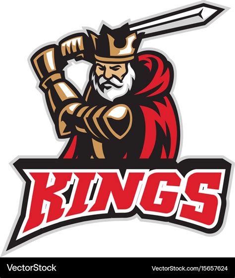 King knight mascot Royalty Free Vector Image - VectorStock