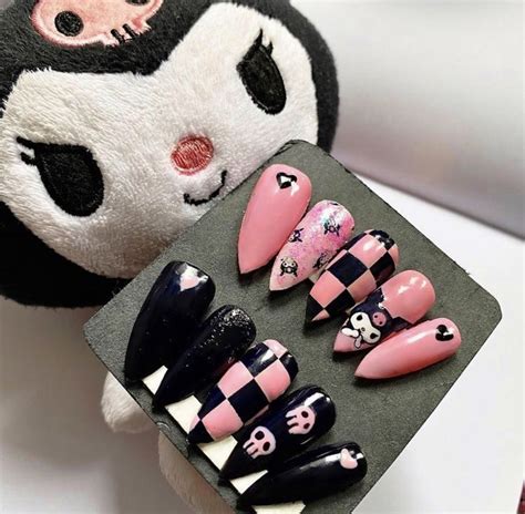 kuromi nails | Дизайнерские ногти, Гелевые ногти, Милые ногти