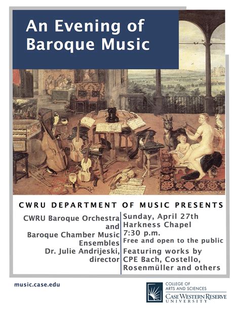 CWRU Baroque orchestra, chamber music ensembles to perform this Sunday