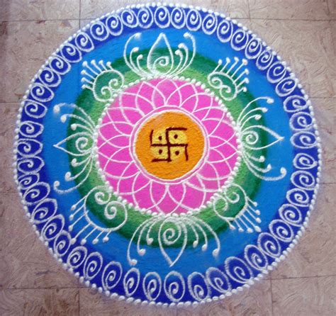 Best Rangoli Designs for Diwali 2016 | Free Hand Rangoli with Colors