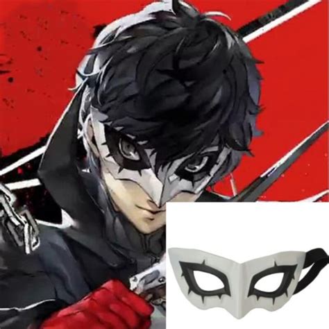 Anime Game Persona 5 Hero Arsene Joker Eye Mask Cosplay Kurusu Akatsuki Role Play Halloween ...