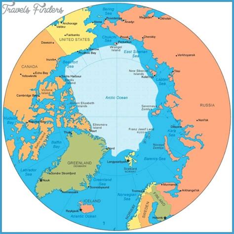 Antarctic Circle Map - TravelsFinders.Com