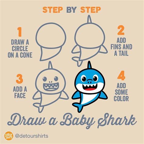 baby shark drawing easy - Man Bertrand