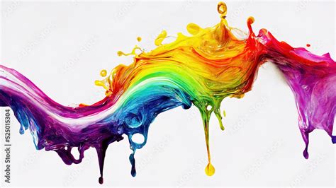 Rainbow color paint splash wallpaper background Stock Illustration | Adobe Stock