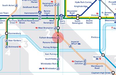 Fulham Broadway station map - London Underground Tube